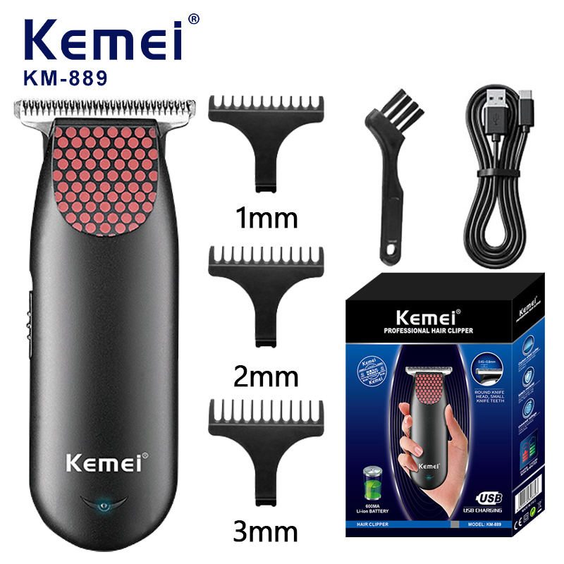 Mens Grooming Kit Bag - Kemei 889 profesjonalna kieszonkowa bezprzewodowa maszynka
