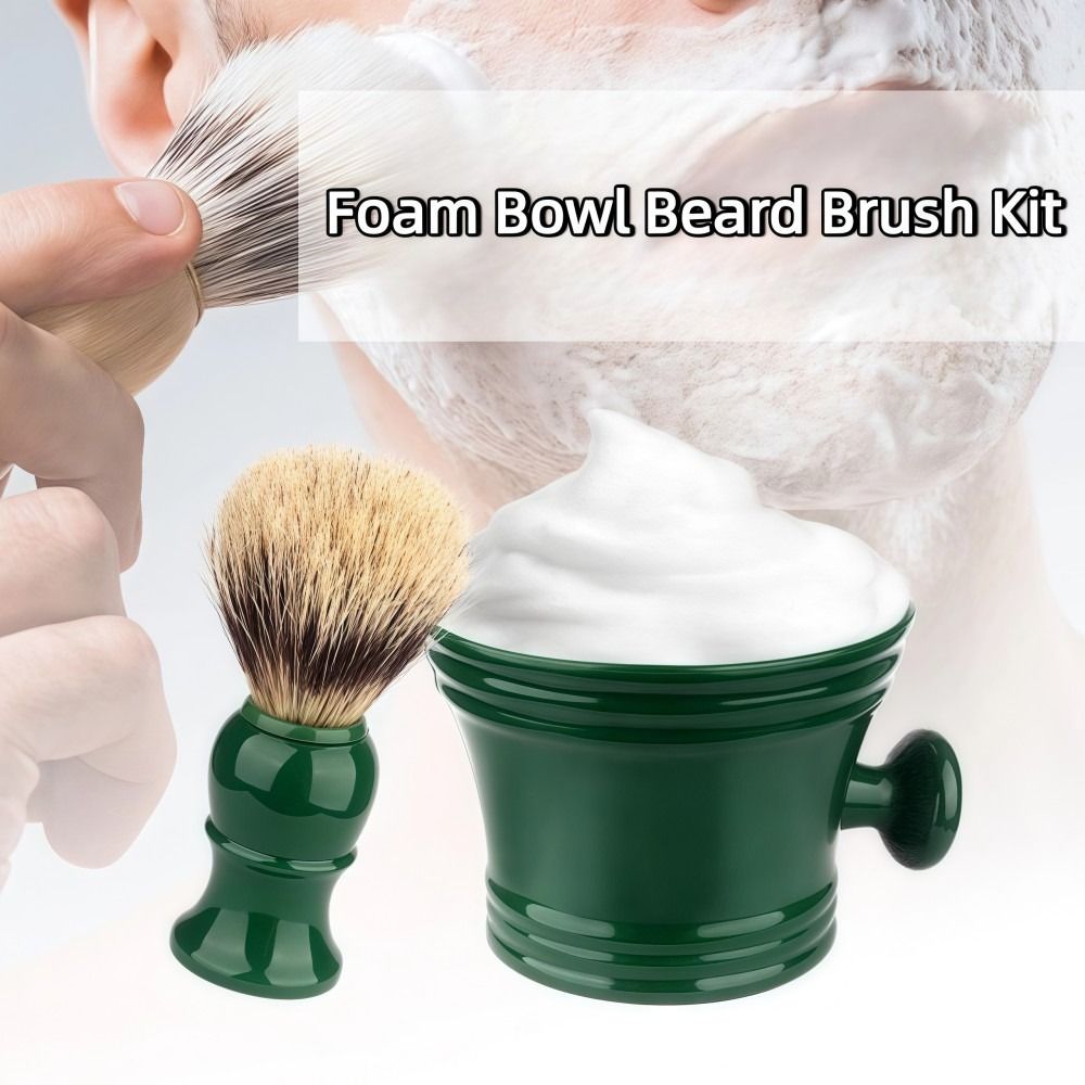 Shaving Brush Set - Kompletny zestaw do golenia: miękka szczotka