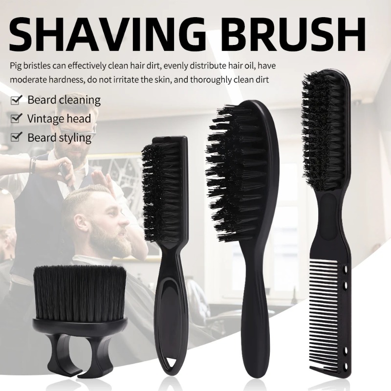 Shaving Brush Set - Męski zestaw do golenia brody: pędzel,