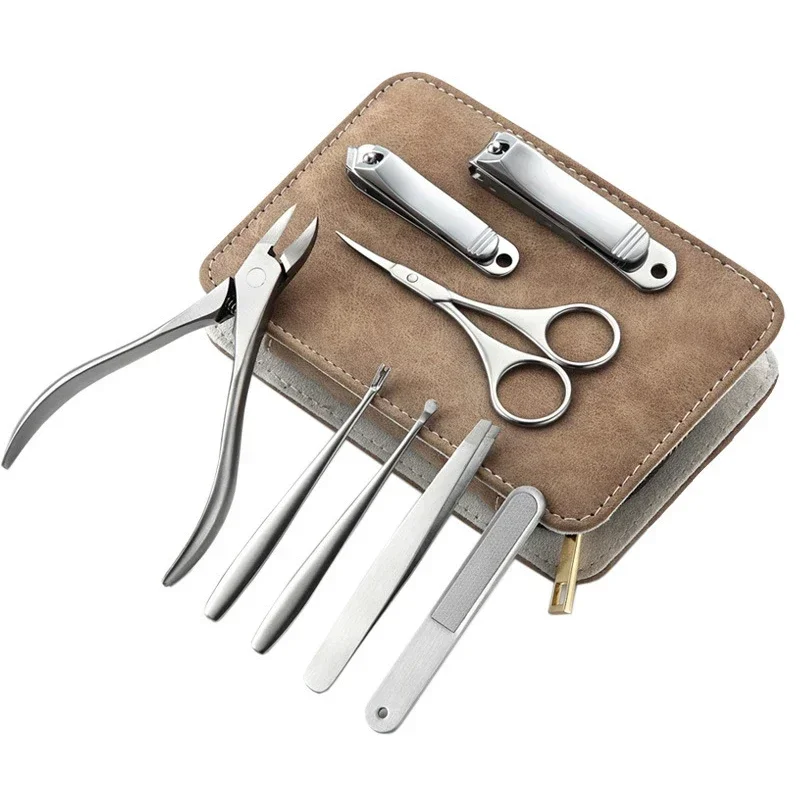 Mens Grooming Kit Bag - 8/12 sztuk profesjonalny zestaw do Manicure