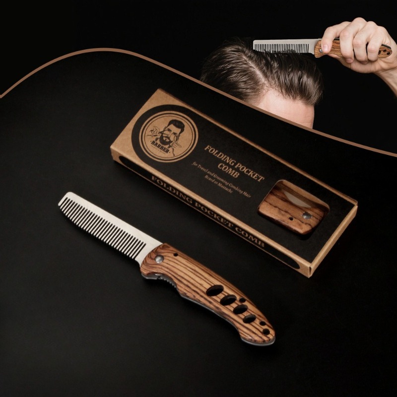 Składany grzebień do brody z l – Mens Grooming Kit Bag recenzja i cena
