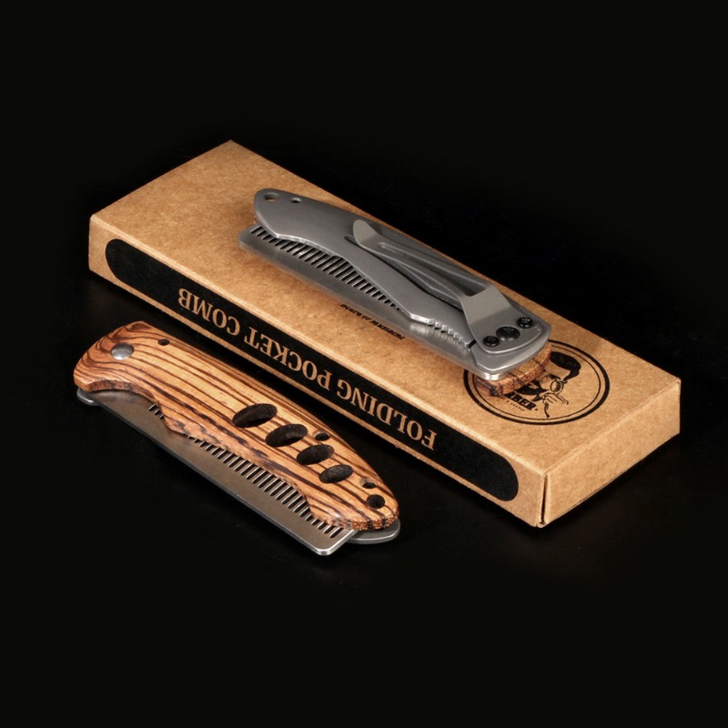 Składany grzebień do brody z l – Mens Grooming Kit Bag recenzja i cena