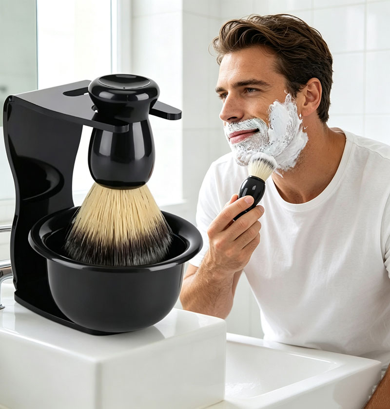 Zestaw do golenia ze stojakiem – Shaving Brush Set recenzja i cena