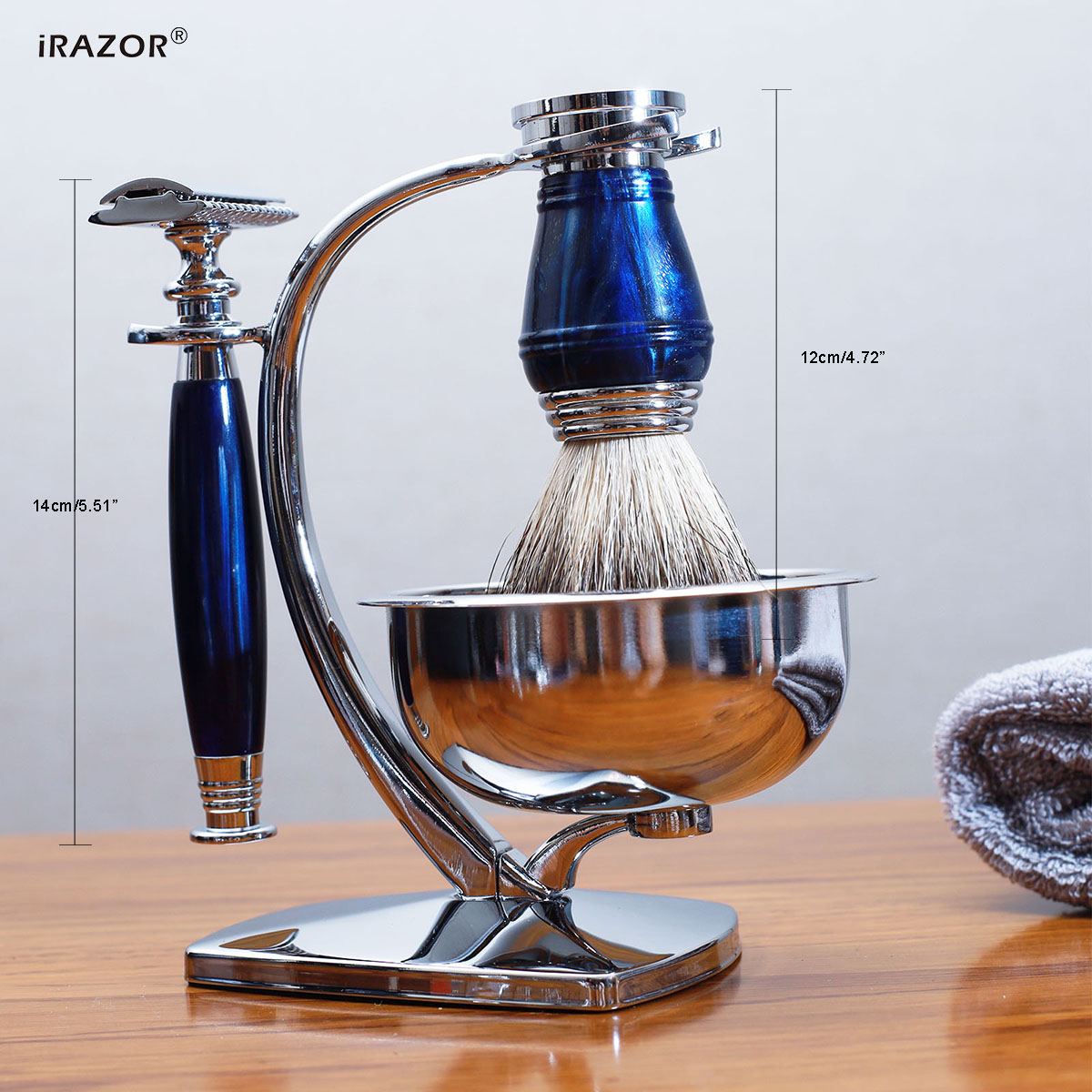 iRAZOR Royal Blue Luksusowy Ze – Mens Grooming Kit Gift recenzja i cena
