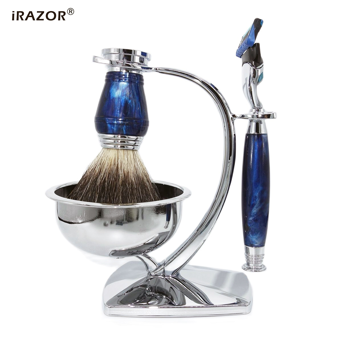 iRAZOR Royal Blue Luksusowy Ze – Mens Grooming Kit Gift recenzja i cena