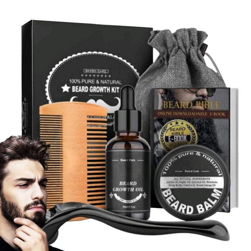 5szt Mężczyźni Broda Barba Pie – Mens Grooming Kit Bag recenzja i cena