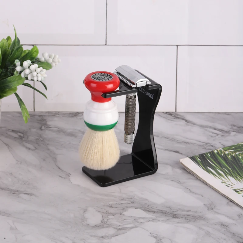 YAQi Tani, kremowy czarno-biał – Shaving Brush Set recenzja i cena